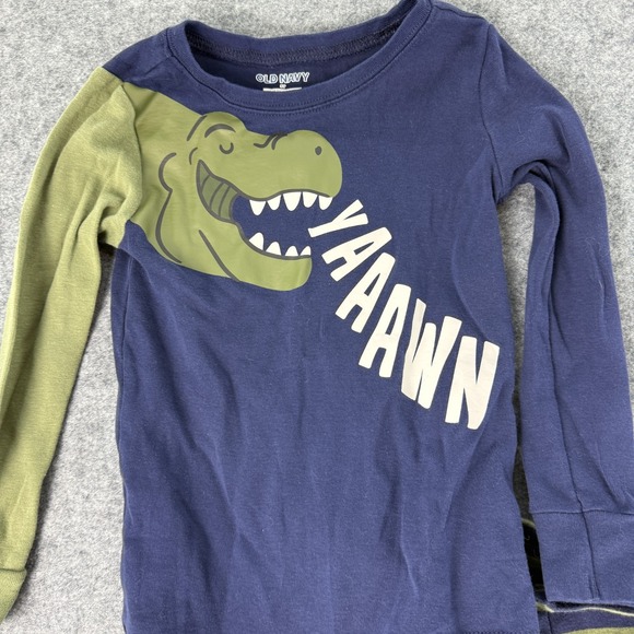 Old Navy Boys 2 piece Pajamas 5T Long Sleeve & Pant Dinosaurs Monsters Lot of 3 - Picture 15 of 15